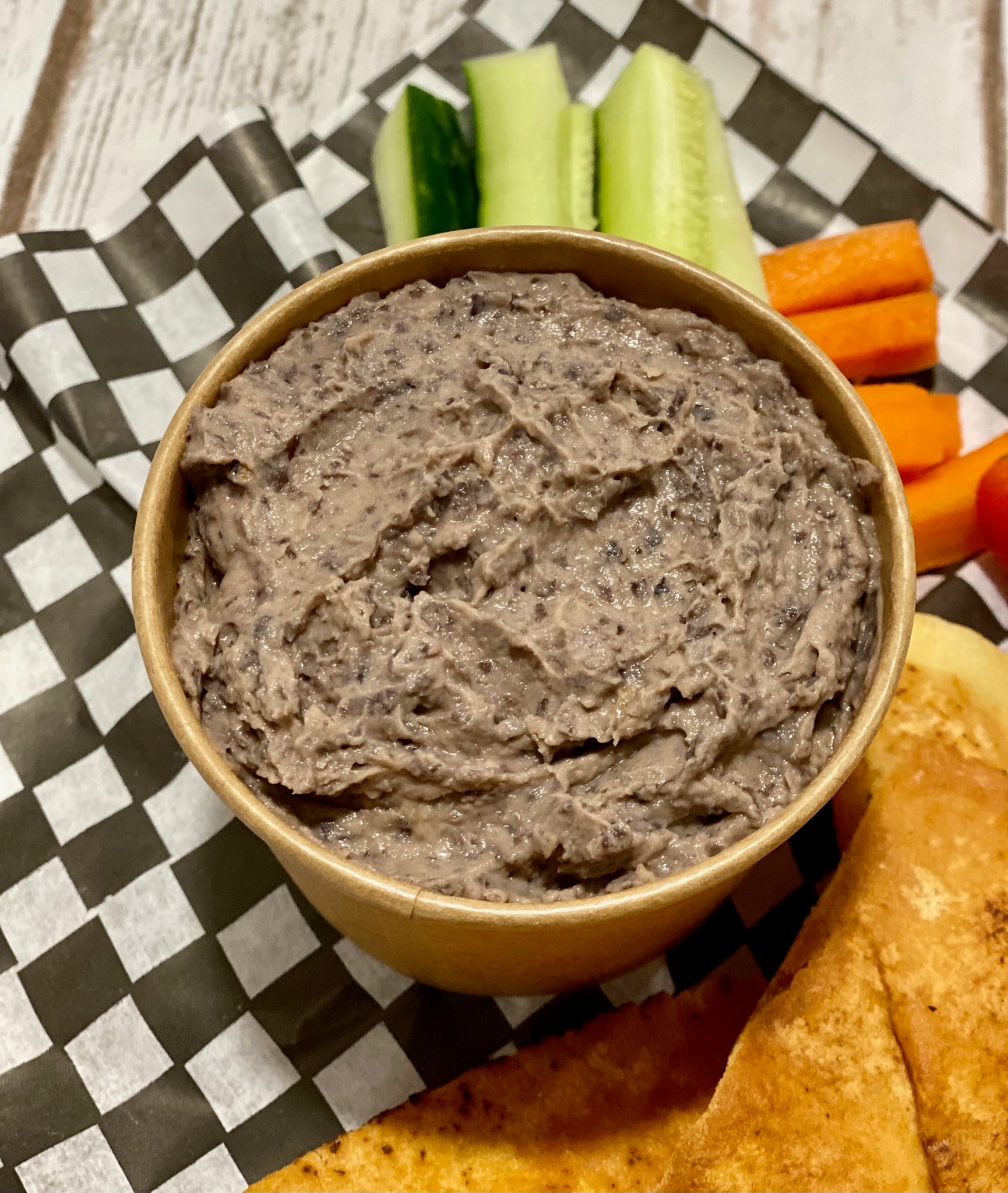 Caramelized onion & black bean dip